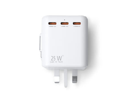 TRAVEL ADAPTER NEXAR WHITE