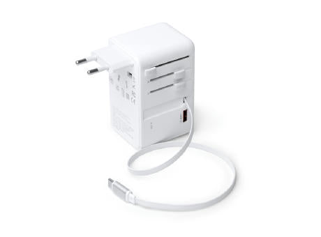 TRAVEL ADAPTER NEXAR WHITE