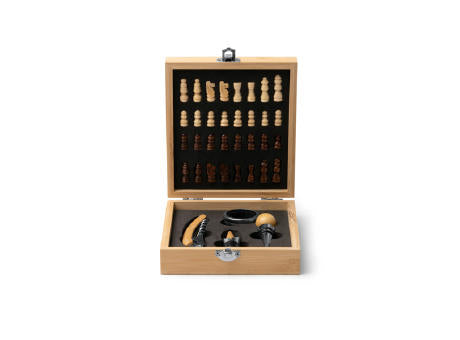 WINE/CHESS SET FRESNO GREIGE