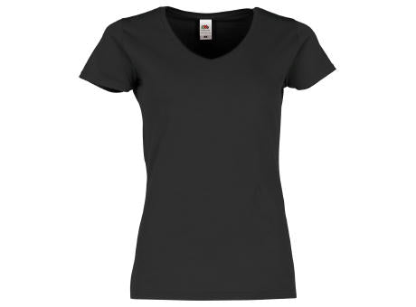614440, Ladies Iconic 150 V-Neck T-Shirt, Fruit of the Loom