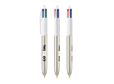 BIC® 4 Colours Shine Kugelschreiber + Lanyard