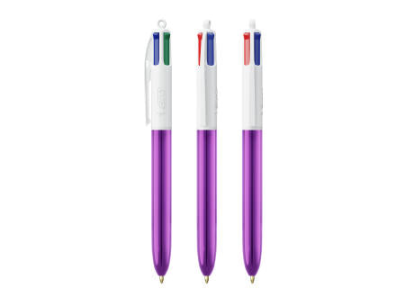 BIC® 4 Colours Shine Kugelschreiber + Lanyard