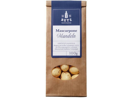 Mascarpone-Mandeln, 100 g in Präsentkartonage
