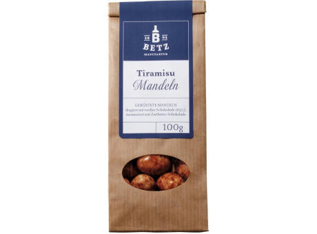 Tiramisu-Mandeln, 100 g in Präsentkartonage