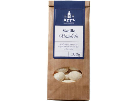 Vanille-Mandeln, 100 g in Präsentkartonage