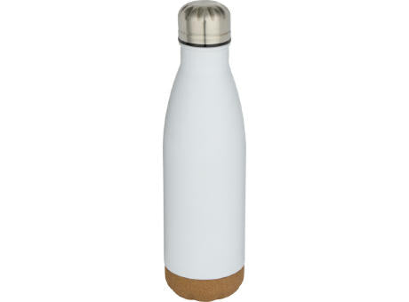 Cove 500 ml doppelwandige, vakuumisolierte Trinkflasche aus Edelstahl mit Korkdetails