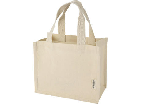 Odessa Mini-Tragetasche mit Bodenfalte aus 220 g/m² GRS Recyclingbaumwolle 9L