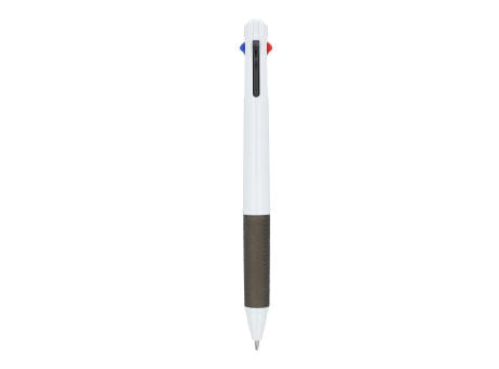3-Farben-Stift mit Griffzone und Schlüsselband