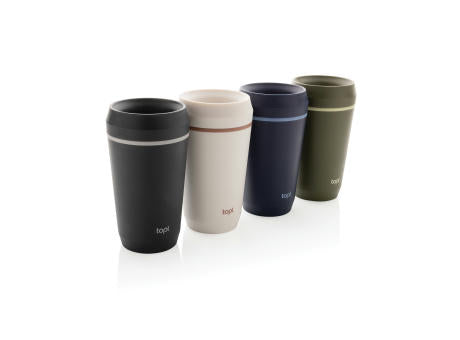 Topl-Becher aus rec. Kunststoff mit 360-Grad-Deckel 354ml