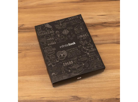 STARTER KIT INFINITEBOOK A5 PLANNER TEXTURE. Set bestehend aus einem Infinitebook mit Hardcover, einem Reinigungsset, einem Marker und einem Halter für Kugelschreiber