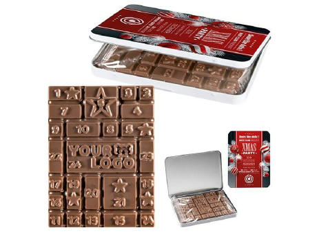 Adventskalender MINI Dekordose - Sonder-Adventskalender-Schokoladentafel