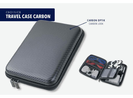 TROIKA Organizer-Etui TRAVEL CASE CARBON