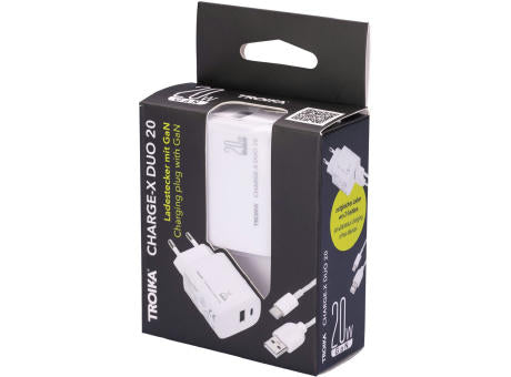 TROIKA Ladestecker CHARGE-X DUO 20