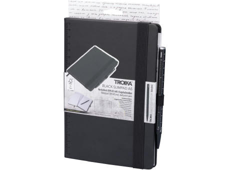 TROIKA Notizblock BLACK SLIMPAD A5