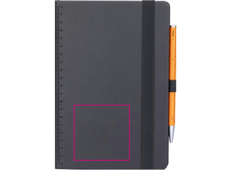 TROIKA Notizblock BLACK SLIMPAD A5