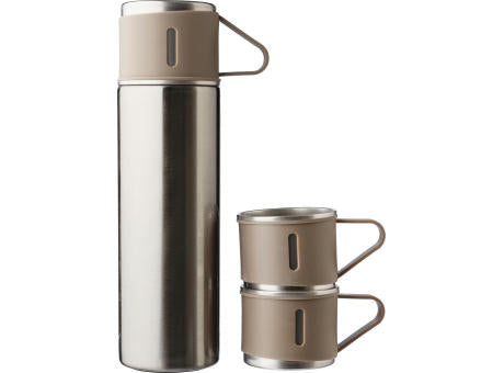 Thermosflaschen-Set | Edelstahl | 420 ml + 2 Becher