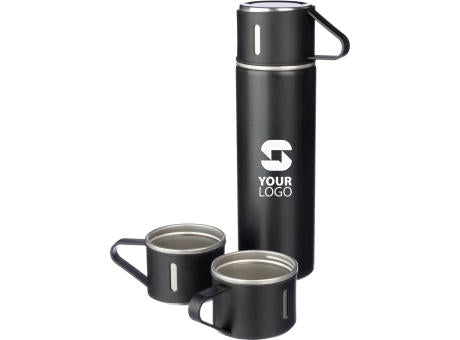 Thermosflaschen-Set | Edelstahl | 420 ml + 2 Becher