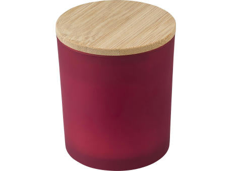 Kerze Josiah | Glas mit Bambusdeckel | Sojawachs | 280 g