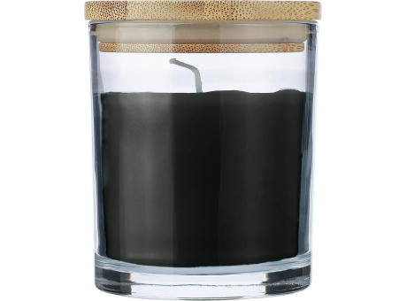Kerze Riven | Glas mit Bambusdeckel