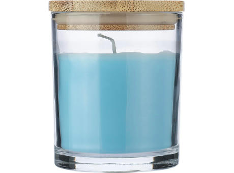 Kerze Riven | Glas mit Bambusdeckel