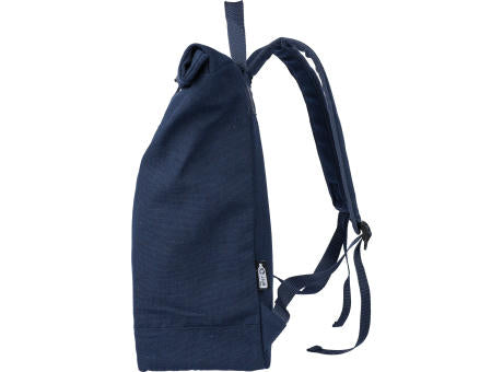 Rolltop-Rucksack Thaddeus aus recyceltem Poly-Baumwollgewebe (330 g/m2)