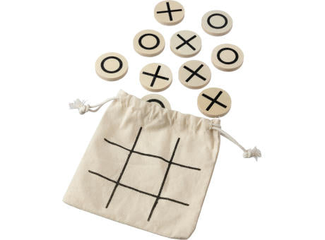 Tic Tac Toe | Holz | Baumwollbeutel