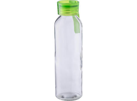 Trinkflasche | Glas | Farbiger Deckel | 500 ml