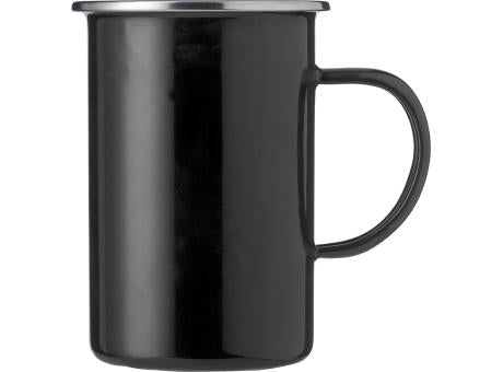 Emaille-Tasse Ayden | Edelstahlrand | 450 ml