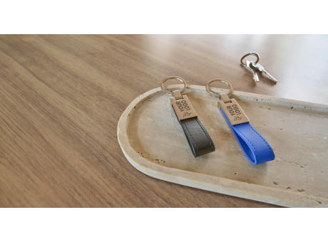 Schlüsselanhänger Keon | Stahl und Kunstleder
