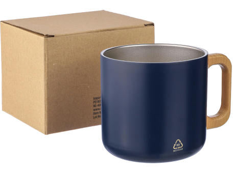 Becher Dwight | Recycelter Edelstahl | Holzgriff | 400 ml