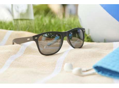 Sonnenbrille Jaxon | Kunststoffrahmen und Bambusbügel | UV400