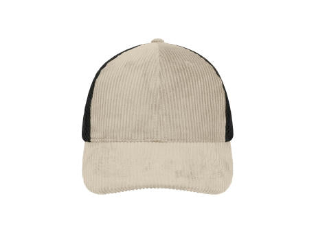 6 Panel Corduroy-Mesh Cap Organic Cotton - Stylische 6 Panel Mesh Cap aus hochwertigem Bio-Baumwoll Cordwebstoff und weichem Meshmaterial