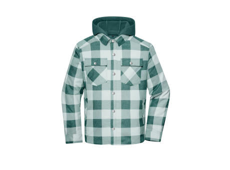 Workwear Check Shirt Jacket - Wattiertes Karohemd mit Kapuze