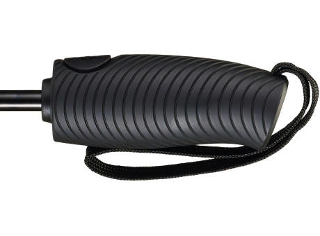 Sportlich-eleganter Taschenschirm mit ergonomisch geformtem Griff