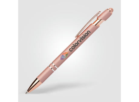 Prince Softy Roségold Metallic Kugelschreiber - m/Stylus