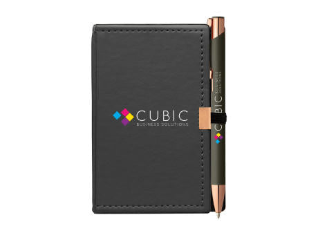 Caddy Notizbuch & Crosby Roségold Kugelschreiber - Geschenkset