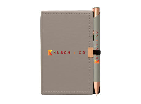 Caddy Notizbuch & Crosby Roségold Kugelschreiber - Geschenkset