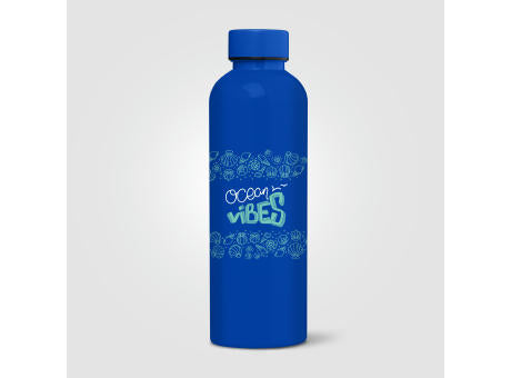 Norden Trinkflasche in glänzender Monochrom-Optik und wasserdicht aus rPET - 680 ml