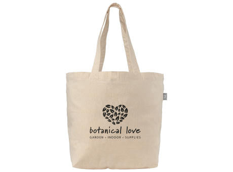Budget Shopper Recycelte Baumwoll Tragetasche (140 g/m²)
