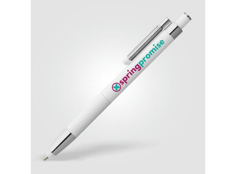 Lisbon Kugelschreiber einfarbig mit Fidget-Funktion und Stylus aus recyceltem Aluminium