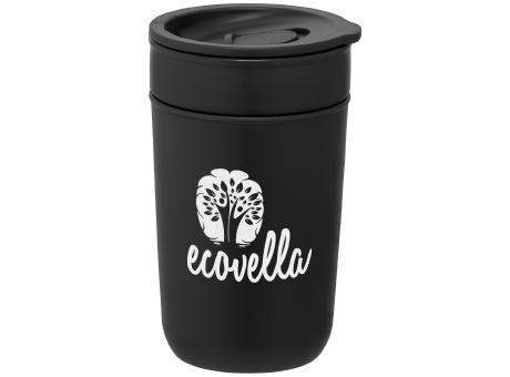 Danube - 355 ml Keramikbecher mit Außenwand & Deckel aus recyceltem Kunststoff