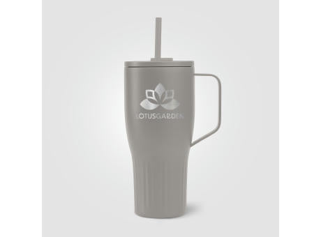 Majesty Recycling-Edelstahlbecher mit Trinkhalm - 890 ml