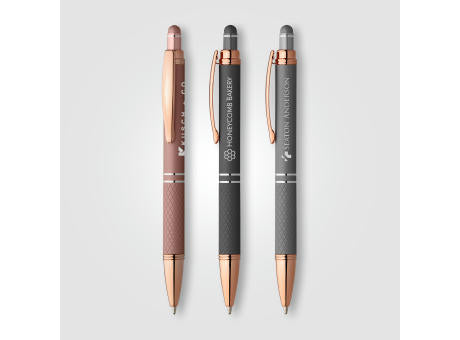 Phoenix Softy Roségold Metallic Kugelschreiber - m/Stylus