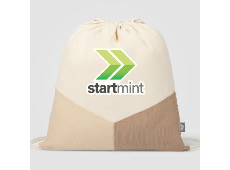 Triad - Mehrfarbige Kordelzugtasche aus recycelter Baumwolle