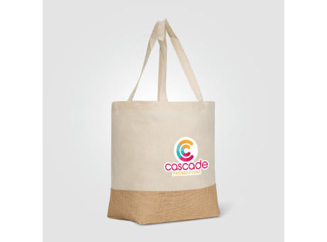 Rio™ Recycelte Baumwolle und Jute Einkaufstasche (140 g/m²)