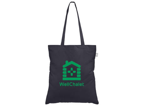 Geo - Tragetasche aus recyceltem Baumwolltuch (140 g/m²)