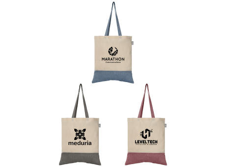 Quebec - Zweifarbige Tragetasche aus recycelter Baumwolle (140 g/m²)
