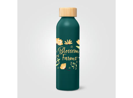 Eden Trinkflasche mit Bambusverschluss aus recyceltem Edelstahl - 590 ml