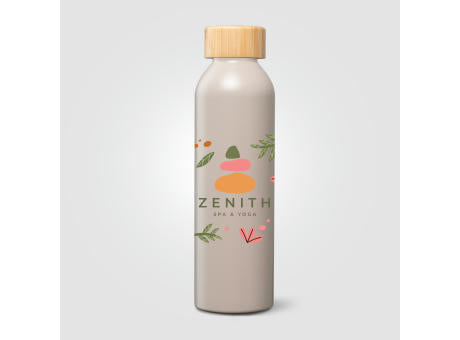 Eden Trinkflasche mit Bambusverschluss aus recyceltem Edelstahl - 590 ml