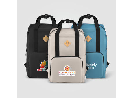 Majesty Laptop-Rucksack mit verstellbarem Gurt für 15-Zoll-Laptops aus 300D rPET - 16 L